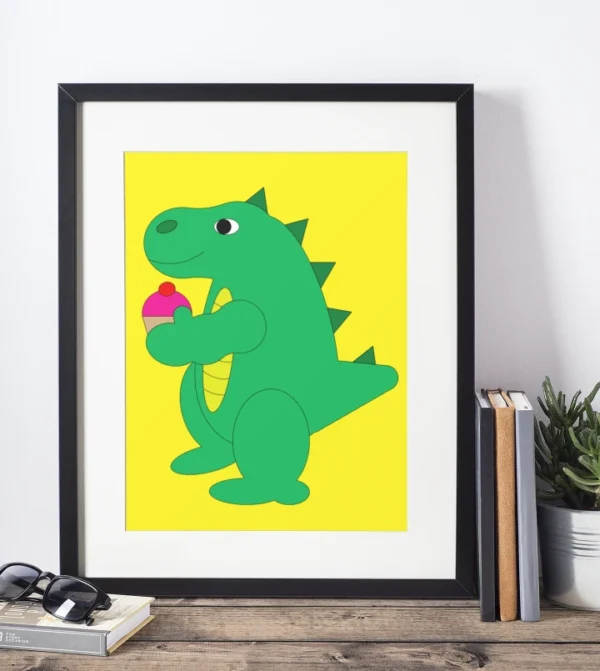 Dinosaur with Cup Cake - Image 2